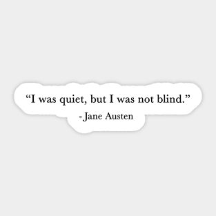 Jane Austen Quote Sticker
